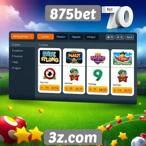 Interface do 875bet melhora experiência do usuário